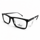 Exton Classic 28204 Professional Rectangular Eyeglasses – High-Gloss Jet Black | Durable Lightweight Executive Frames