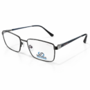 Semona YS-3-2031 Professional Rectangular Eyeglasses – Gunmetal Steel Finish | Durable Lightweight Metal Frames