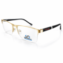 Semona 2039 Executive Half-Rim Gold Eyeglasses – Lightweight Supra Metal Frames | Professional Rectangular Spectacles