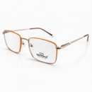 Semona 233016 Premium Two-Tone Metal Eyeglasses – Burnt Orange & Rose Gold Rectangular Frames | Lightweight Designer Eyewear