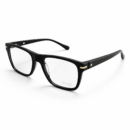 Premium Black Square Eyeglass Frame for Men & Women | Lightweight Designer Optical Glasses Frame with Gold Accent