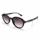 Stylish Black Round Sunglasses for Men & Women | Premium Designer UV Protection Sunglasses with Gradient Lenses