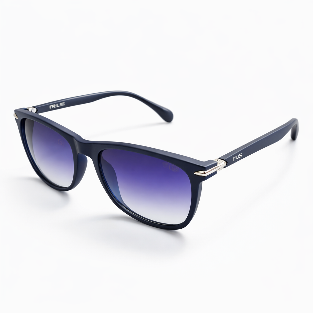 Stylish Blue Wayfarer Sunglasses for Men & Women | Lightweight Designer UV Protection Sunglasses with Gradient Lenses