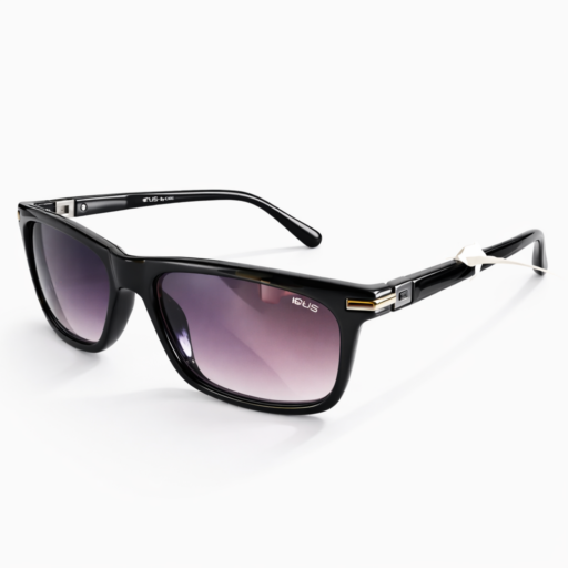 Premium Black Square Sunglasses for Men & Women | Stylish Designer UV Protection Sunglasses with Gradient Lenses