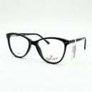 Exton Classic 145 Elegant Butterfly Cat-Eye Eyeglasses – Polished Glossy Black | Lightweight Feminine Fashion Frames