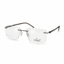 Exton Exclusive 0305 Luxury Rimless Eyeglasses – Matte Chocolate Brown | Ultra-Lightweight Professional Frameless Spectacles