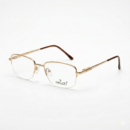 Exton 942401 Executive Half-Rim Gold Eyeglasses – Lightweight Supra Metal Frames | Professional Rectangular Spectacles
