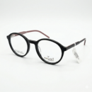 Exton Classic 99723 Hand-Finished Round Eyeglasses – Polished Black & Rosewood | Premium Lightweight Acetate Frames