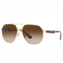 RAY-BAN SUNGLASSES | ARISTA SUNGLASSES ( 0RB3714I | IRREGULAR | GOLD FRAME | GREEN LENS )